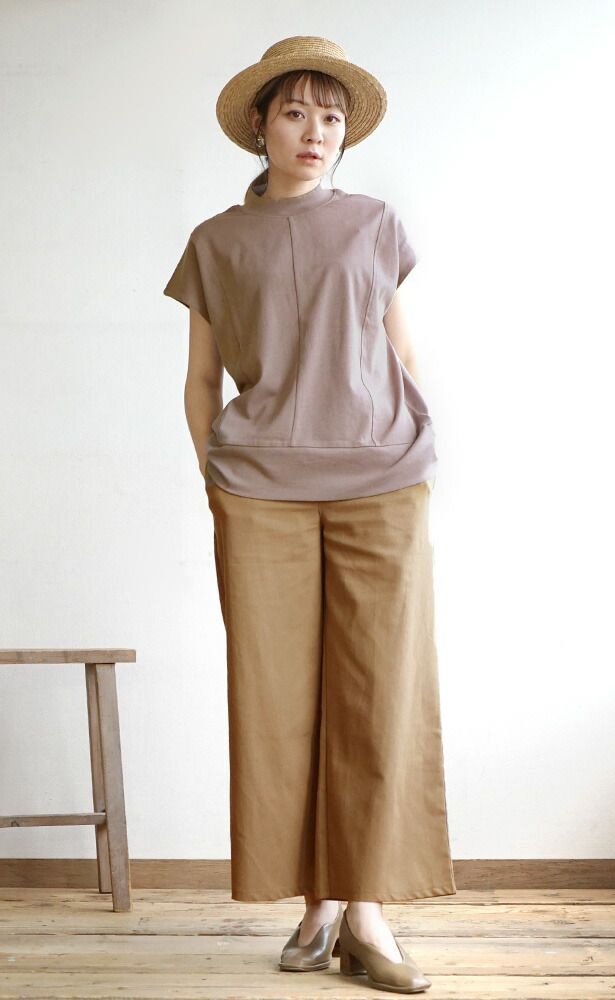 日本 zootie - 100%棉 厚磅顯瘦剪裁短袖上衣-祖母綠