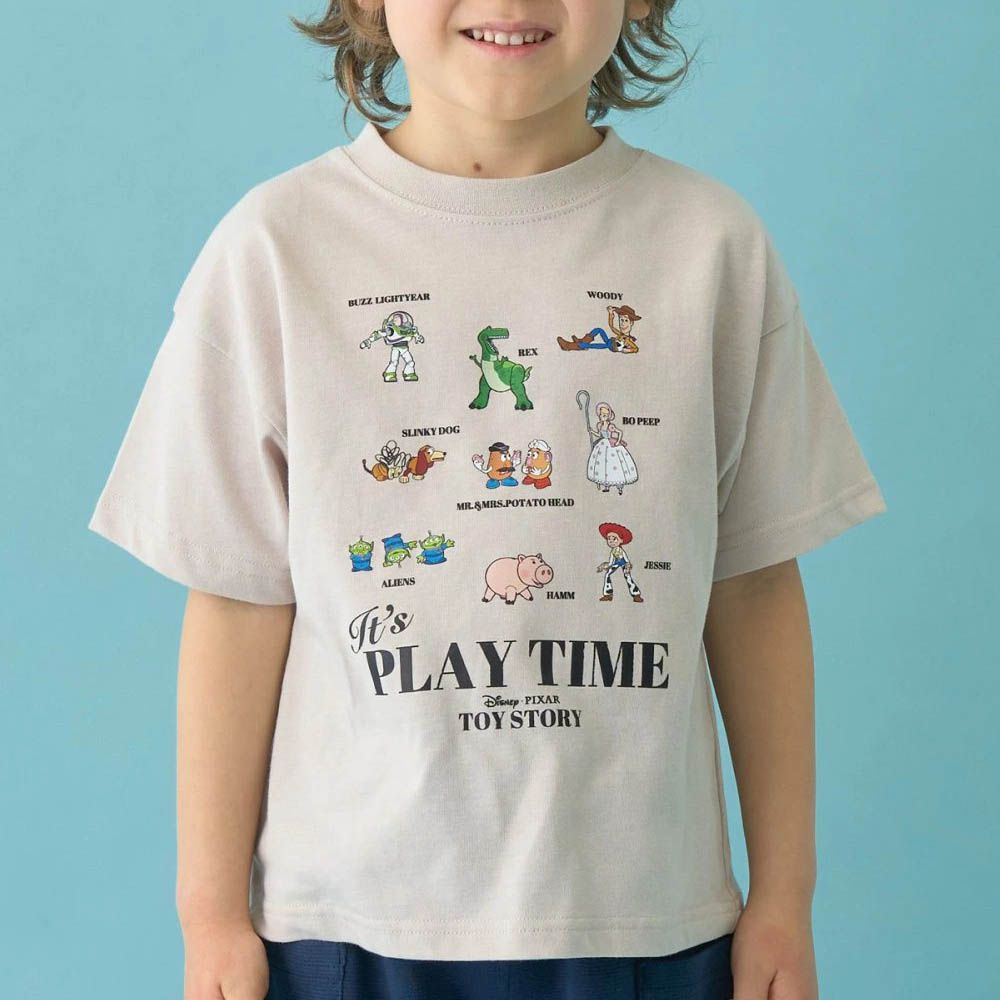 聯名限定 短袖上衣-玩具圖鑑-淺米