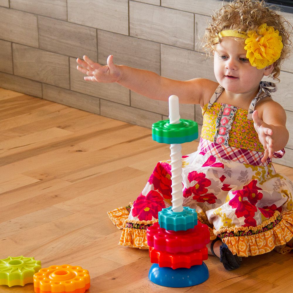 美國 FatBrain - 彩虹旋轉樂-雙色轉盤6個