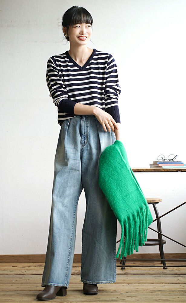 日本 zootie - HEATFUL 吸濕發熱針織Ｖ領上衣-灰杏