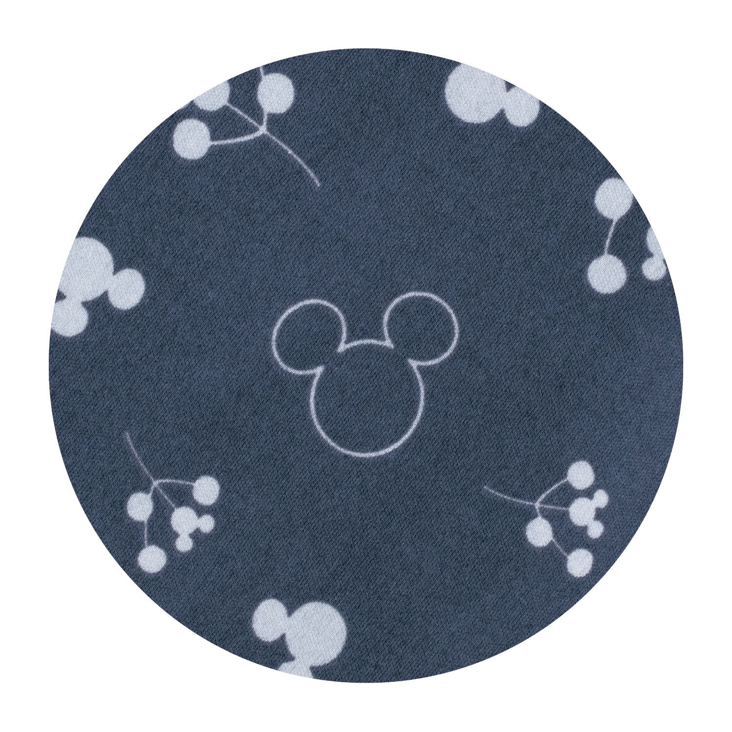 日本千趣會 - 迪士尼 柔軟家居休閒長褲-米奇花草-深灰