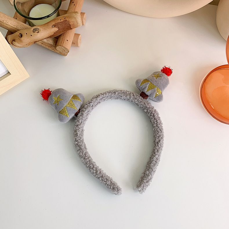 聖誕節造型兒童髮箍-雪人-粉色