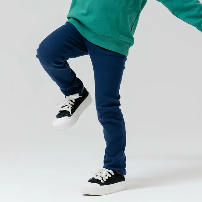 日本 Chil2 - 品牌熱銷 百搭彈力伸縮長褲-寶藍