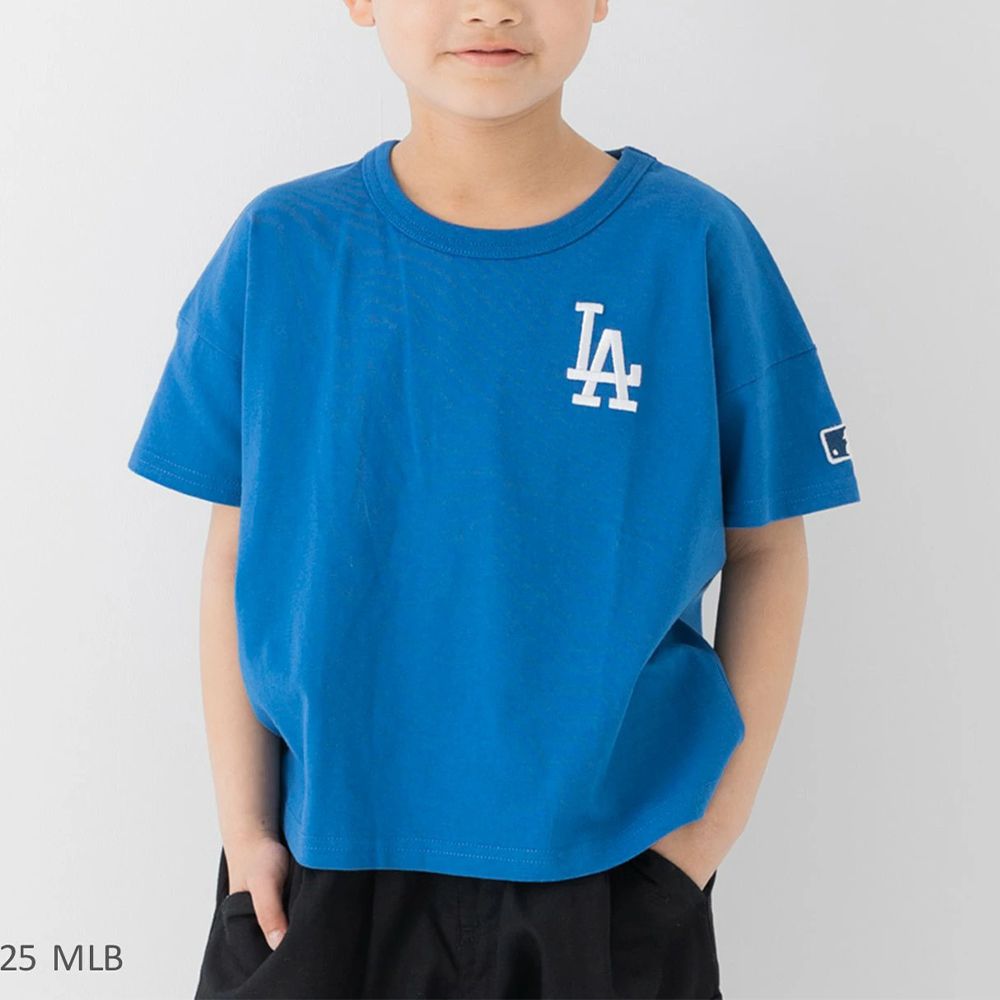 MLB聯名 純棉短袖上衣-洛杉磯道奇-寶藍