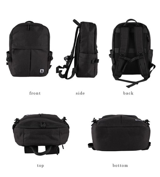 日本 LIZDAYS - CHOOP 大容量11口袋防潑水後背包/電腦包-海軍藍 (42x34x14cm)