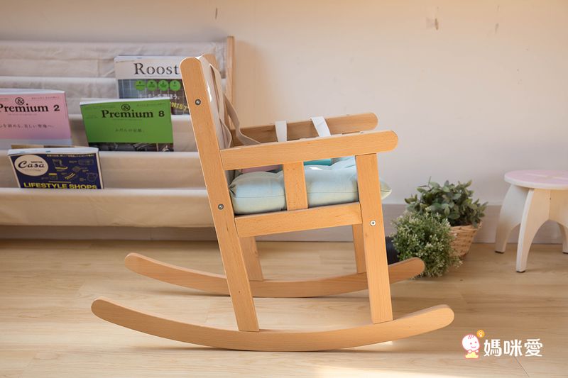 HELLO MONKEY - 北極星兒童搖椅（附海藍椅墊)