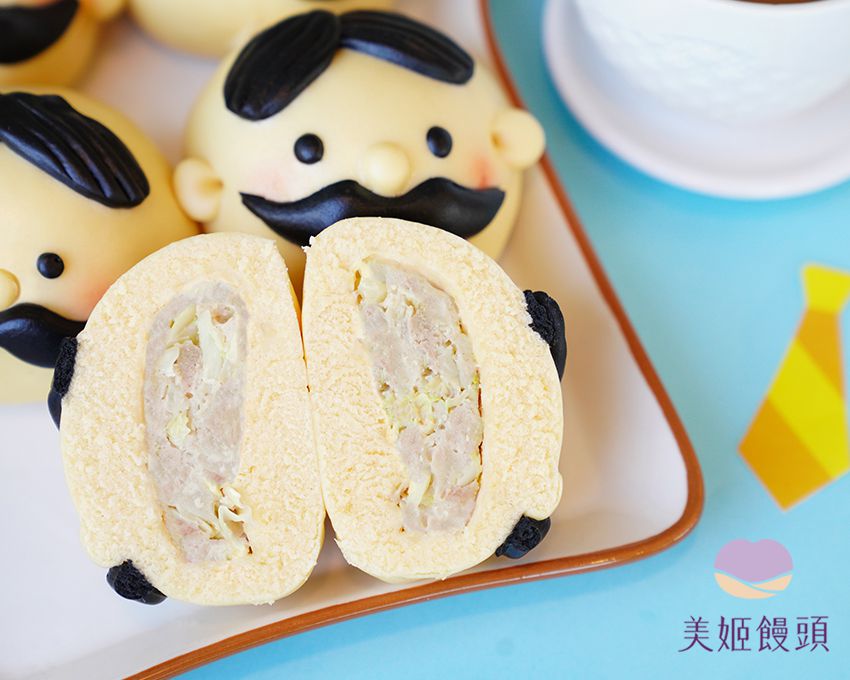 美姬饅頭 - 爸氣活菌豬鮮乳造型肉包 (6入)-50g