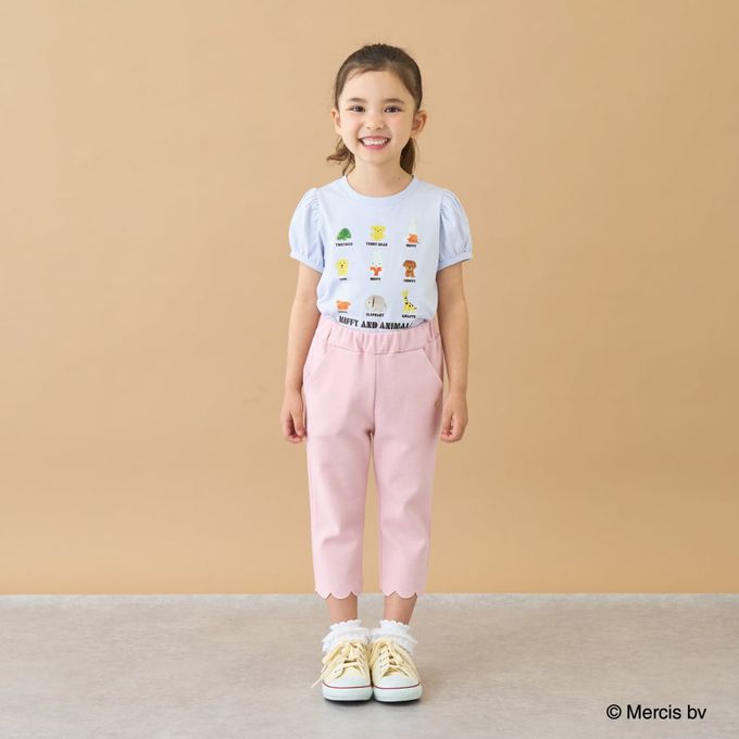 日本 Lycee mine - miffy聯名 速乾抗皺印花泡泡短袖上衣-灰藍