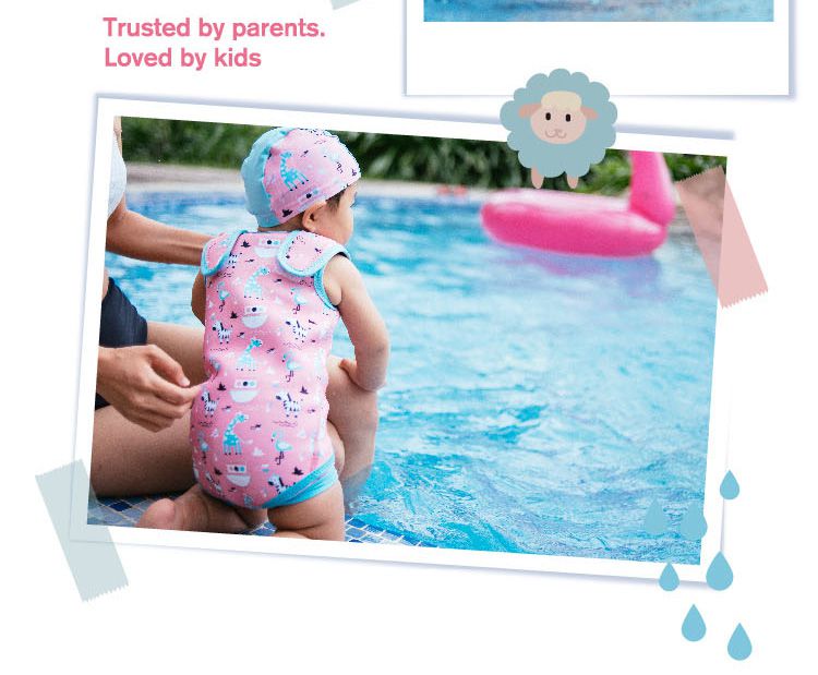 Splash About 潑寶 - 包裹式保暖泳衣-粉紅動物園