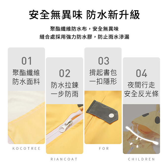 LOHOY - Kocotree兒童立體造型雨衣(兒童雨衣)-調皮小恐龍(藍色)