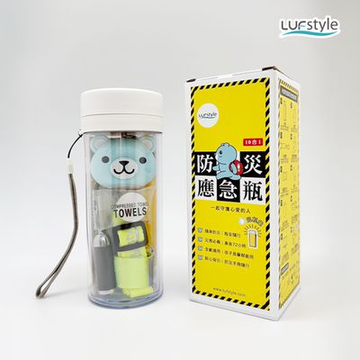 LUFstyle - LUFstyle 防災應急瓶 10合1 防災瓶 避難 求生 緊急應變 (小藍熊)