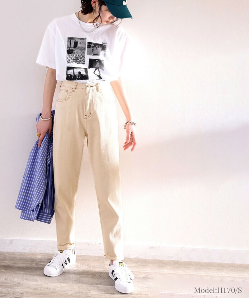 日本 Classical Elf - 透氣舒適百搭錐形美腿長褲-軍綠