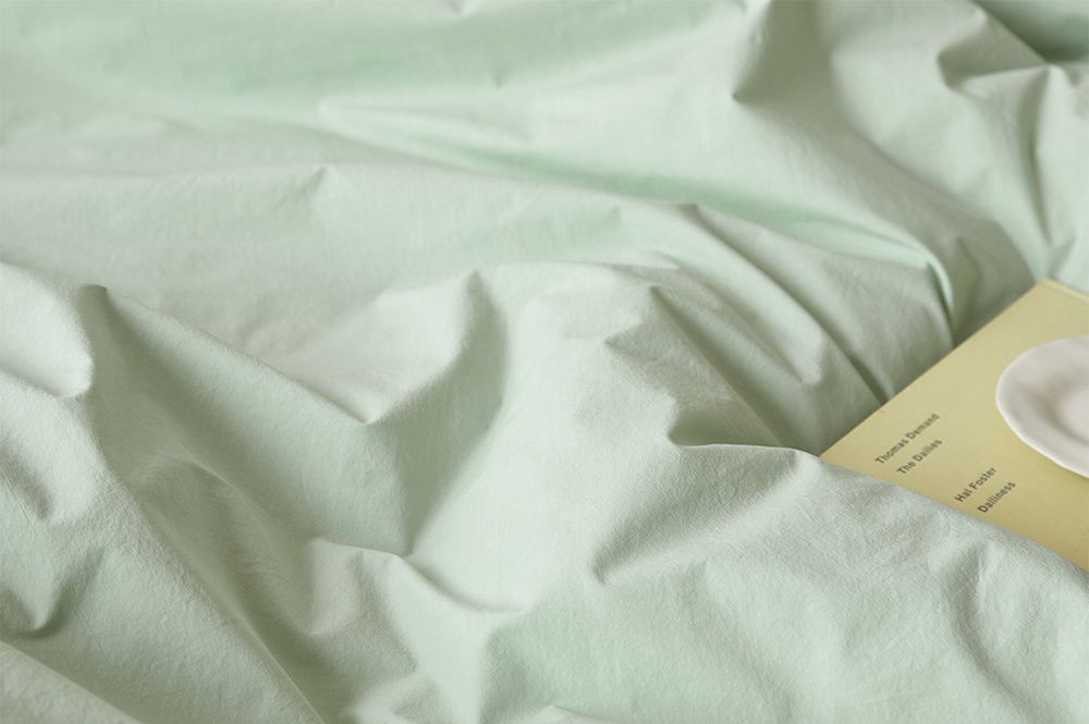 韓國 Maatila - 可水洗雙色高密度60支棉棉被(贈收納袋)-薄荷葉茶