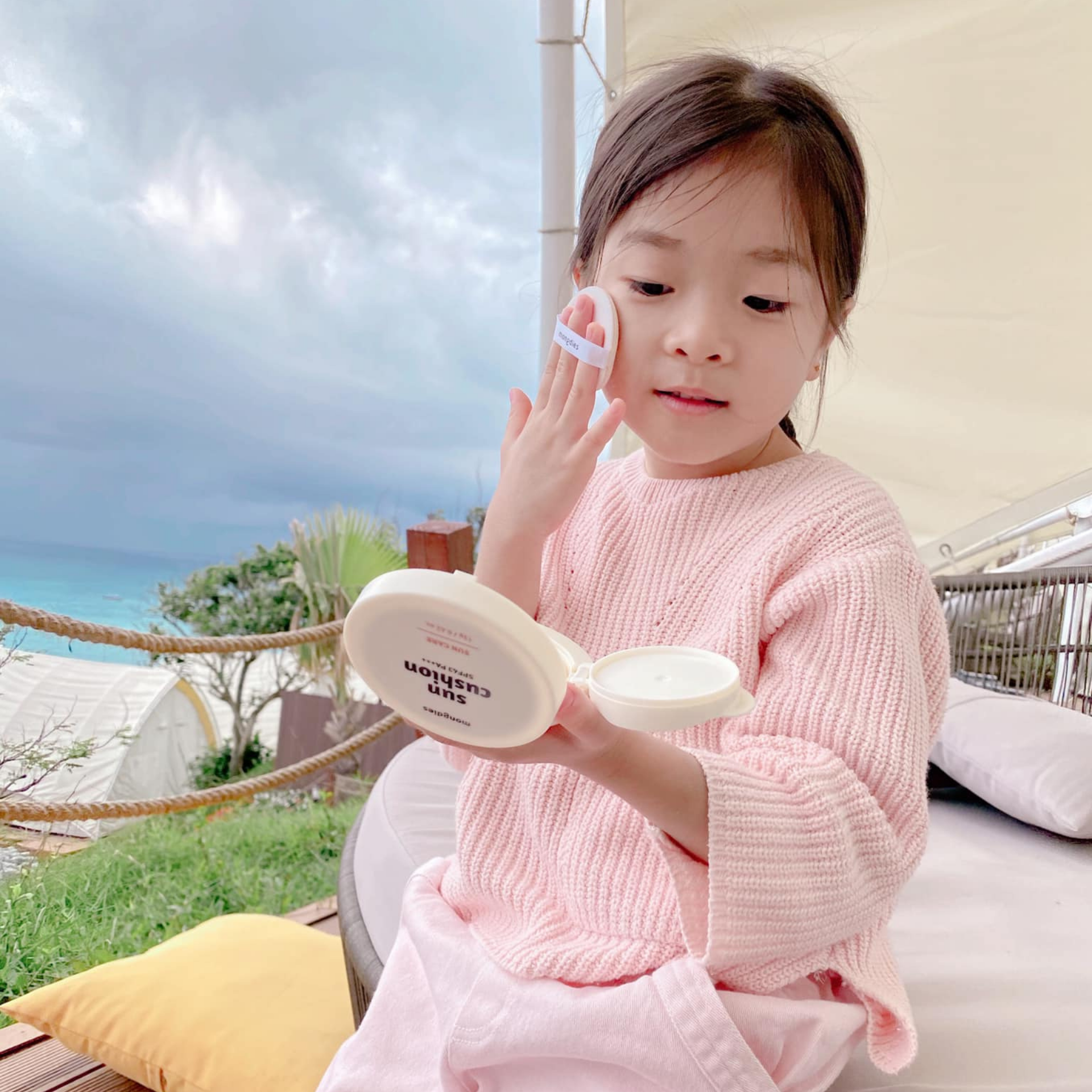 韓國 mongdies - 神經醯胺寶寶防曬粉餅SPF43-12g