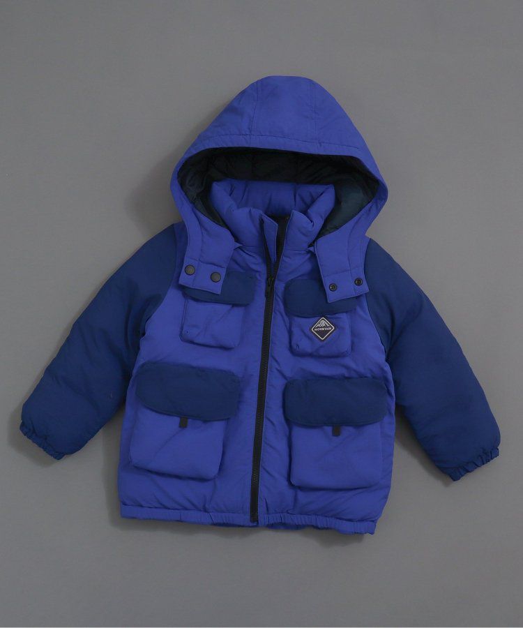 日本 BREEZE - 多口袋頂級保暖鋪棉連帽外套-卡其