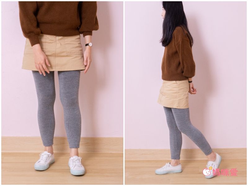 日本女裝代購 - 日本製 內刷毛保暖襪套-長度46cm-時尚黑 (F)