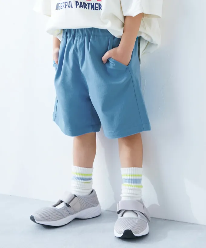 日本 devirock - 超彈力定番色休閒短褲-黑