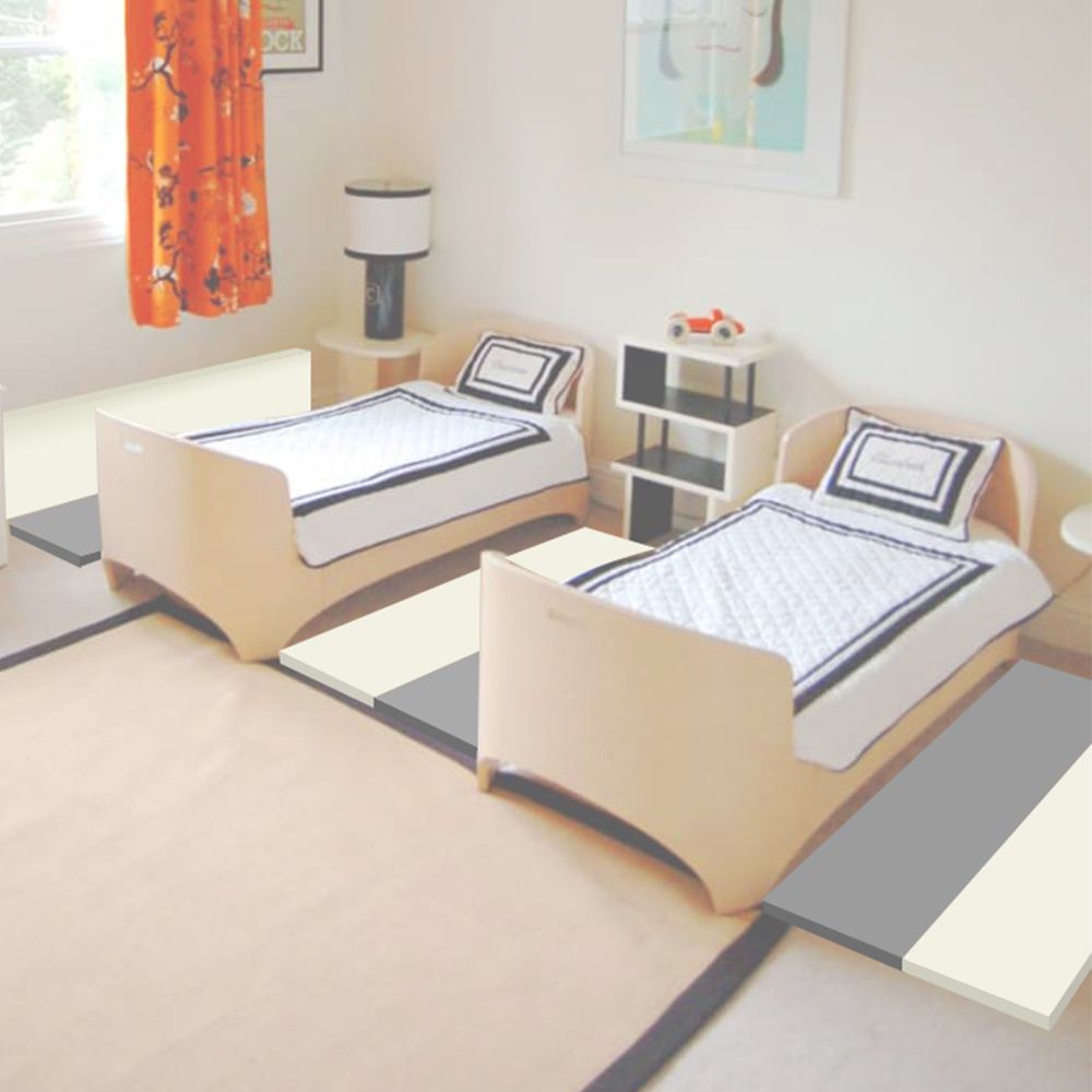 Mirabell - 兒童4cm厚連接地墊/遊戲墊/爬行墊(2入)-灰