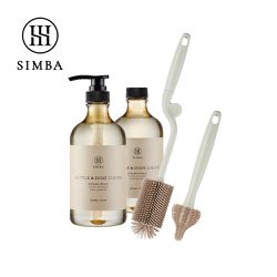 Simba 小獅王辛巴 - 奶垢秒除！省力洗瓶潔淨完勝組-小麥