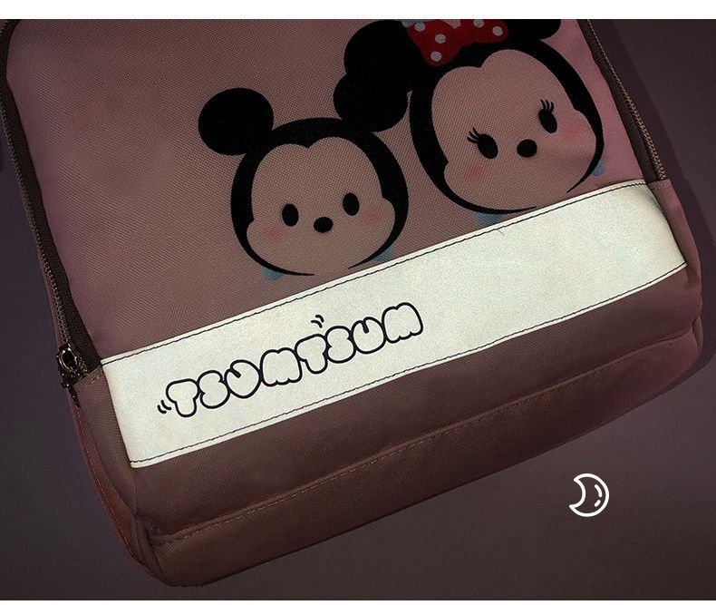 卡通人物防髒後背包/媽媽包-TSUM TSUM-粉色 (40x26x14cm)