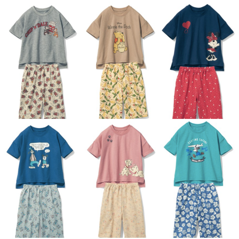 日本千趣會 - 迪士尼純棉印花短袖家居服(爸爸)-衝浪米奇-水藍