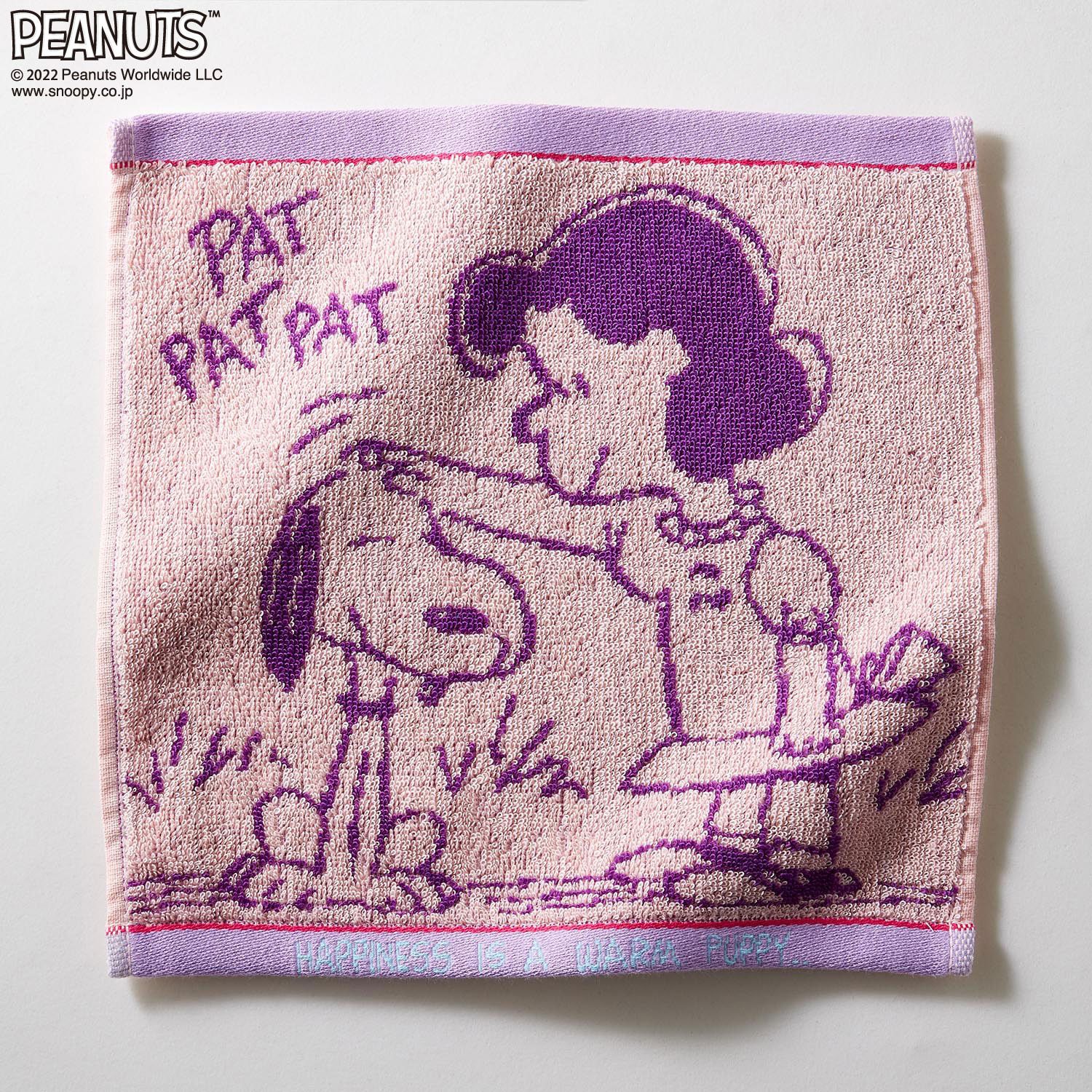 日本千趣會 - SNOOPY 抗菌加工純棉小手帕-莎莉晚安-粉紅 (25×25cm)