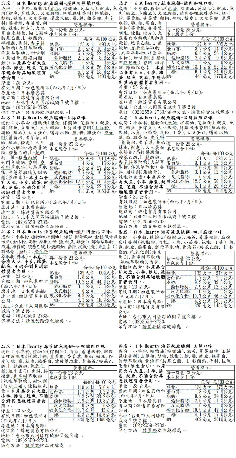 日本Hearty 魷魚脆餅 ❤ 瀨戶內特產檸檬魷魚