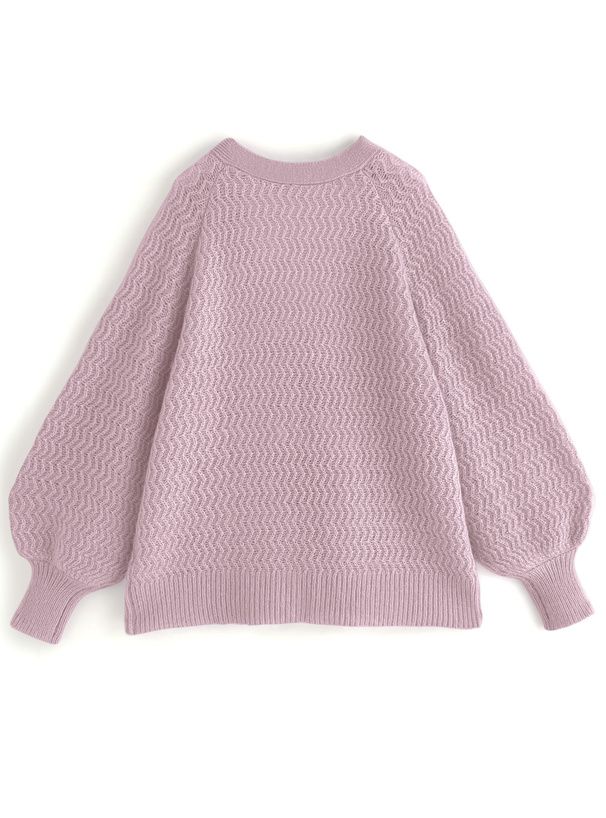 日本 GRL - 甜美綁帶開襟針織外套-淺粉 (F)