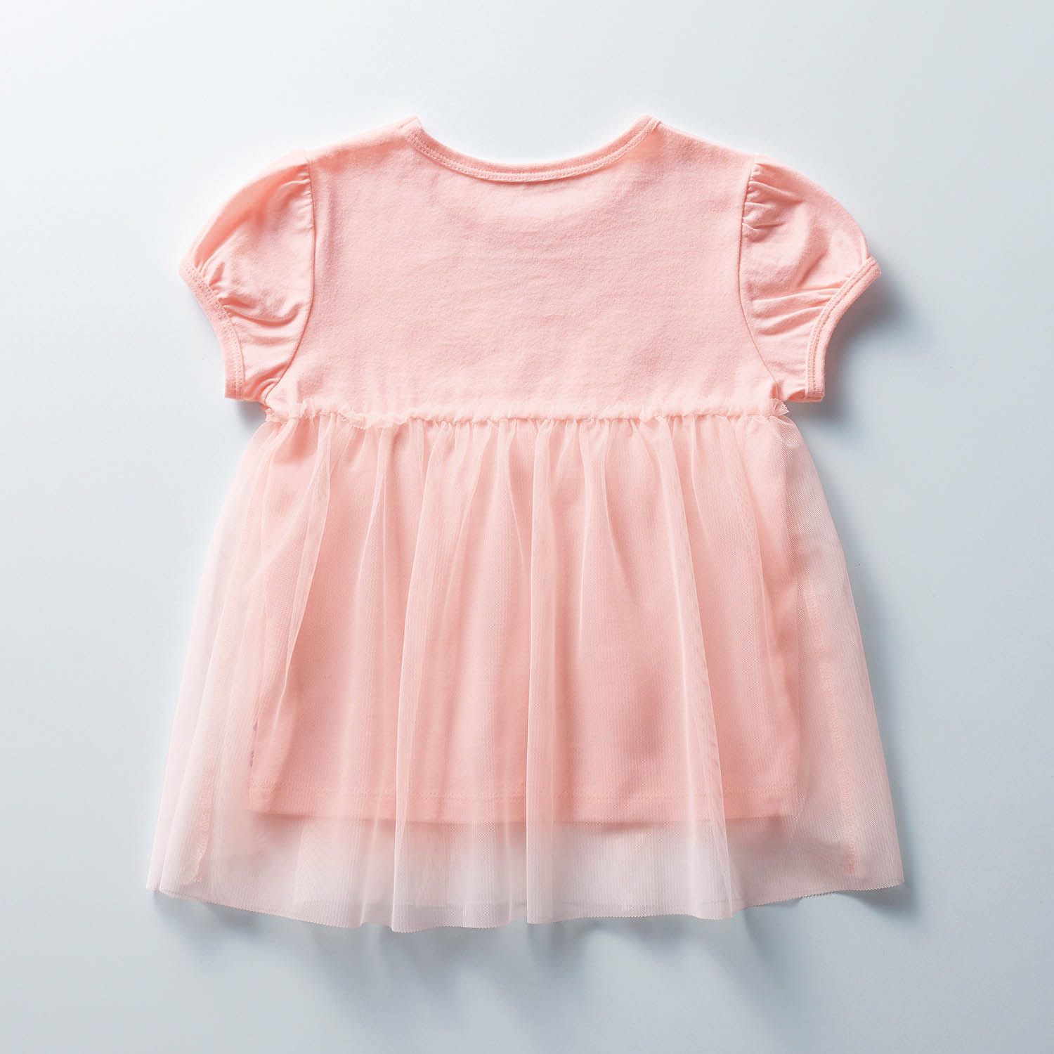 日本千趣會 - 迪士尼 外層薄紗泡泡袖上衣-冰雪奇緣-水藍