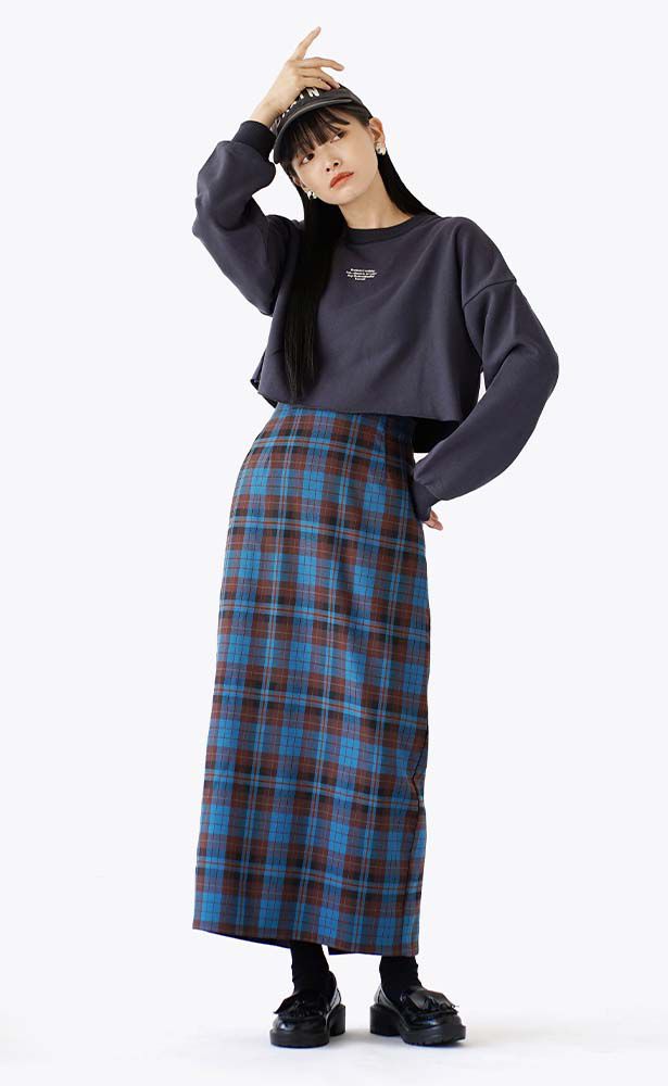 日本 zootie - 休閒短版印花落肩長T-深灰綠