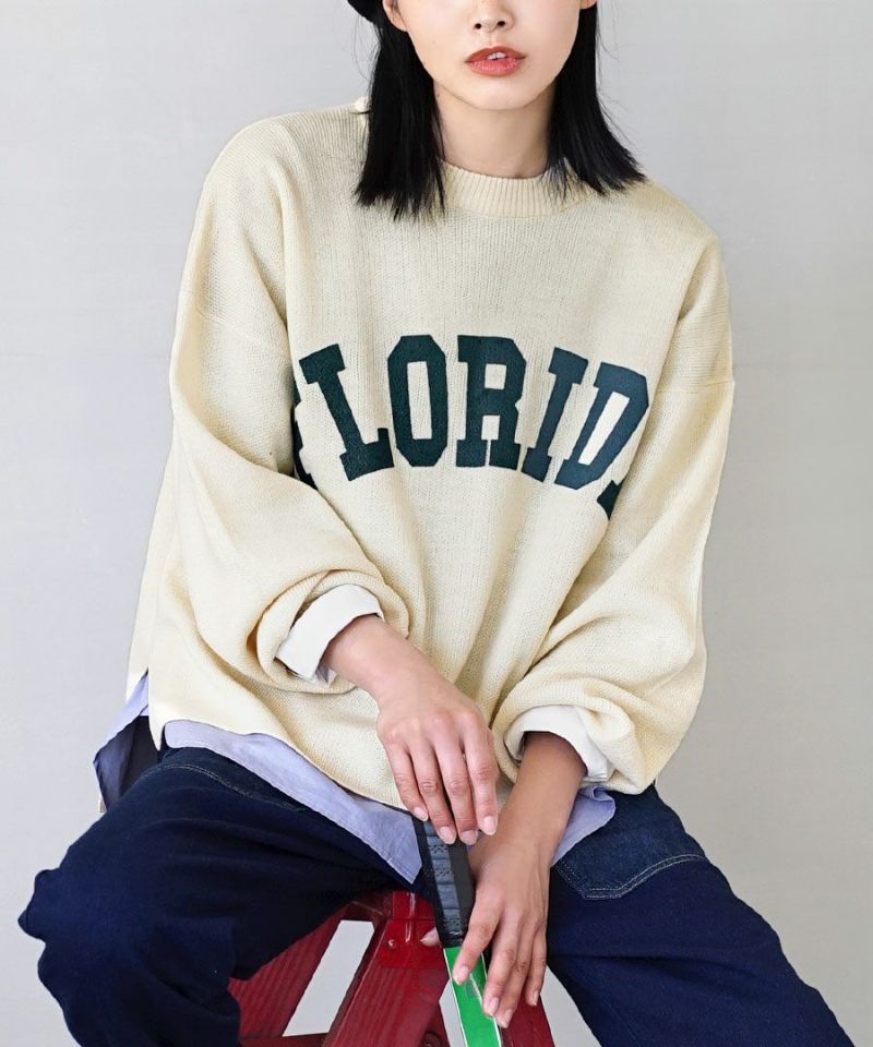 日本 zootie - 美式英文圓領澎袖輕薄針織長袖上衣-紅