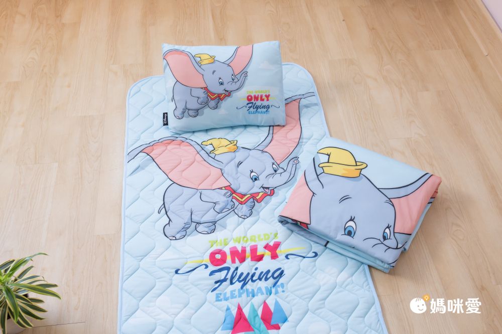 體感降5度！【迪士尼 涼感三件式睡袋】瑪麗貓、美人魚、小飛象
