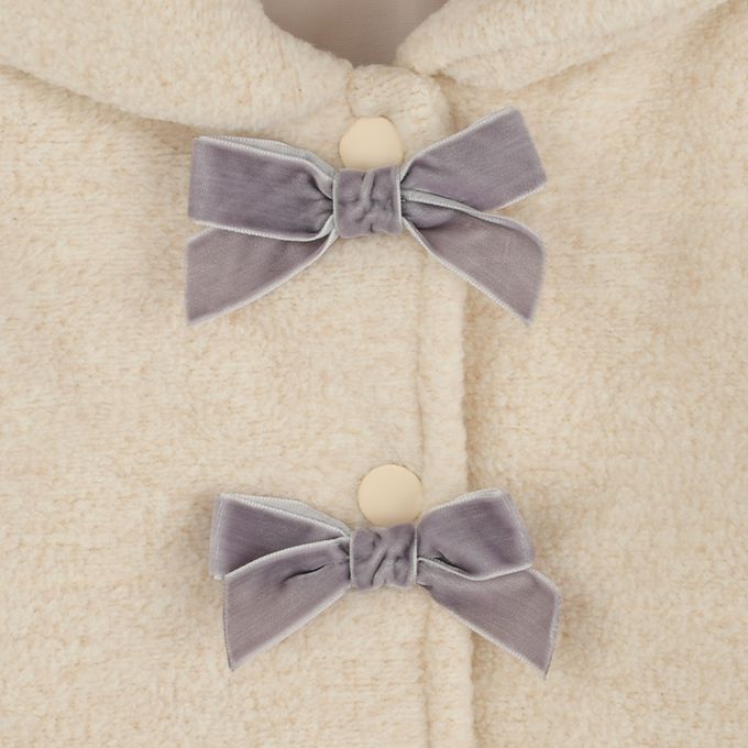 akachan honpo - 仿羔皮呢鋪棉夾克-淺卡其色