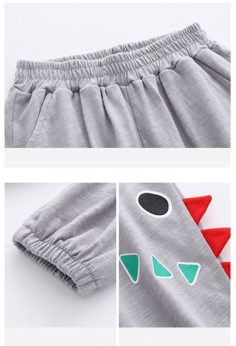 純棉束口長褲/防蚊褲-長頸龍-米白色