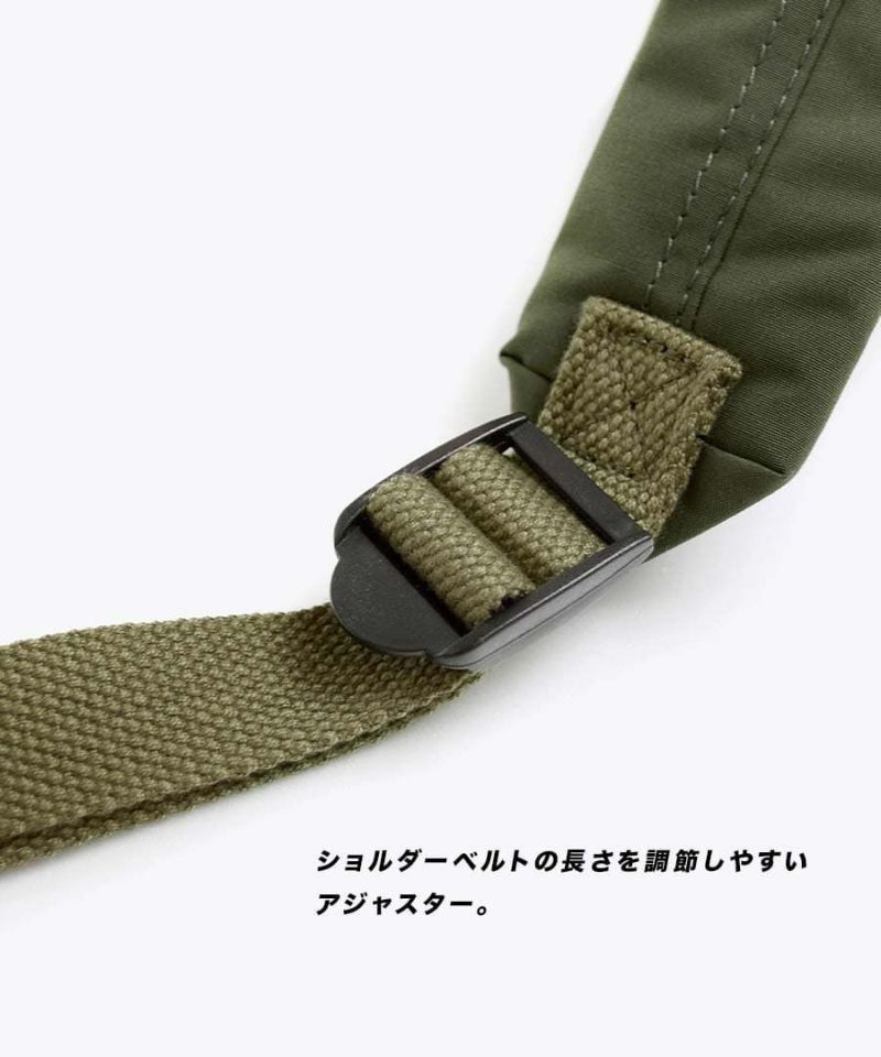 日本 zootie - anello 防撥水輕量單肩後背包-軍綠