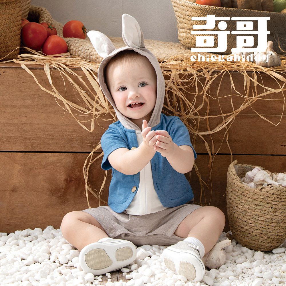 比得兔 嬰幼童裝 兔兔造型短袖兔裝/連身衣(6-18個月)