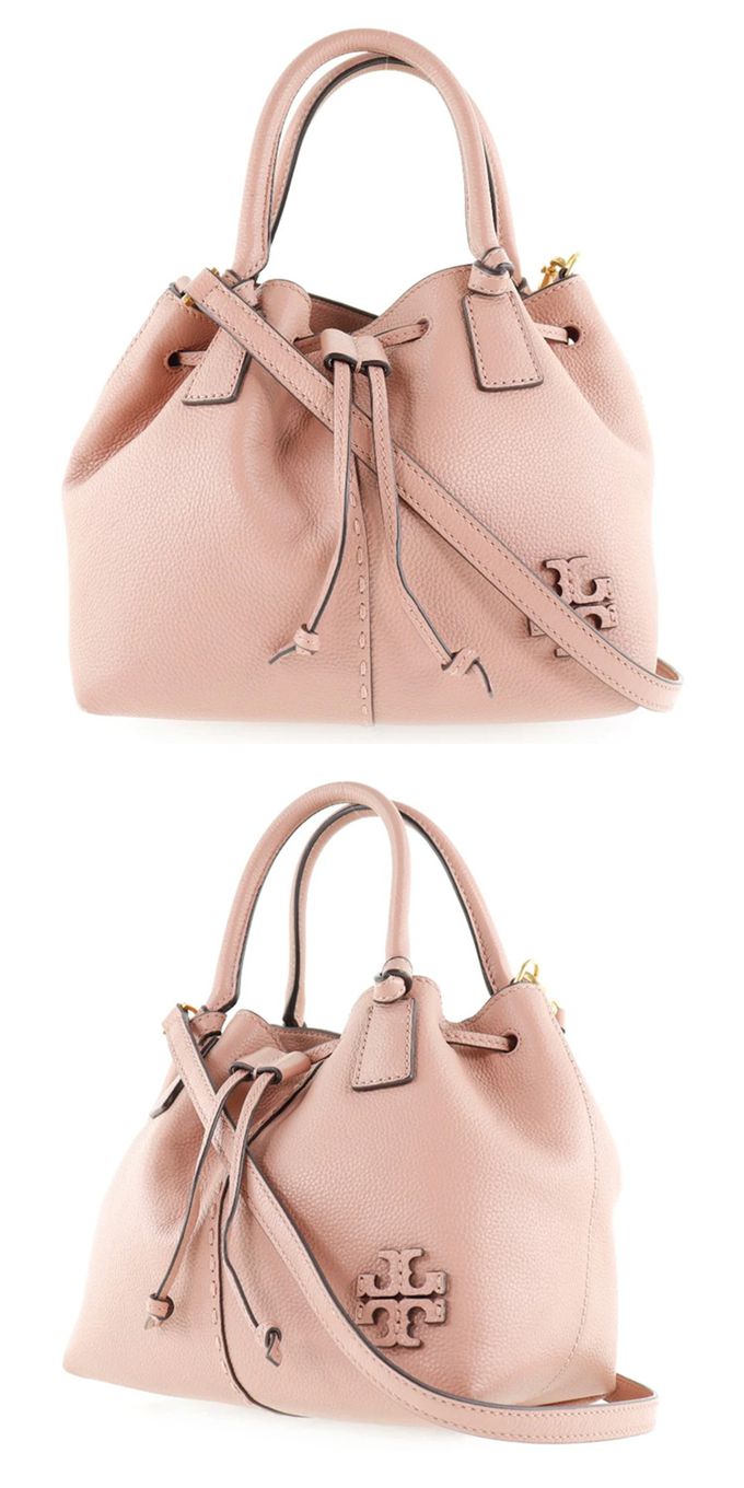 Tory burch - 拼接皮革手提包 (繡線菊)