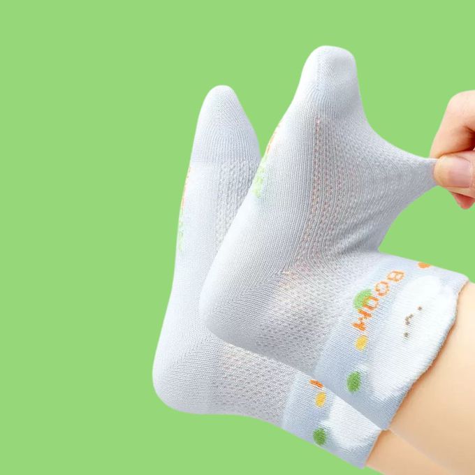 可愛地球大自然網眼短筒棉襪