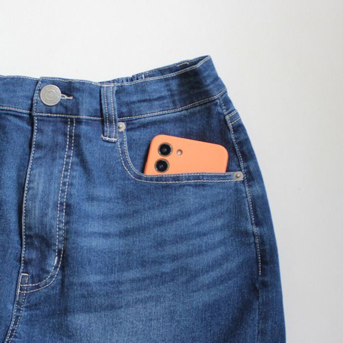 日本女裝代購 - Coolish 接觸涼感舒適快乾丹寧寬褲-海軍藍