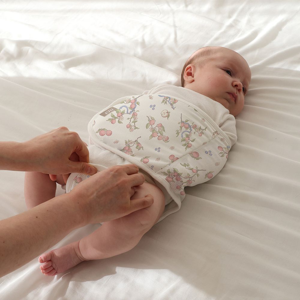 韓國 嬰兒包屁式靜音肚圍包巾 沁涼款-小蛇果園