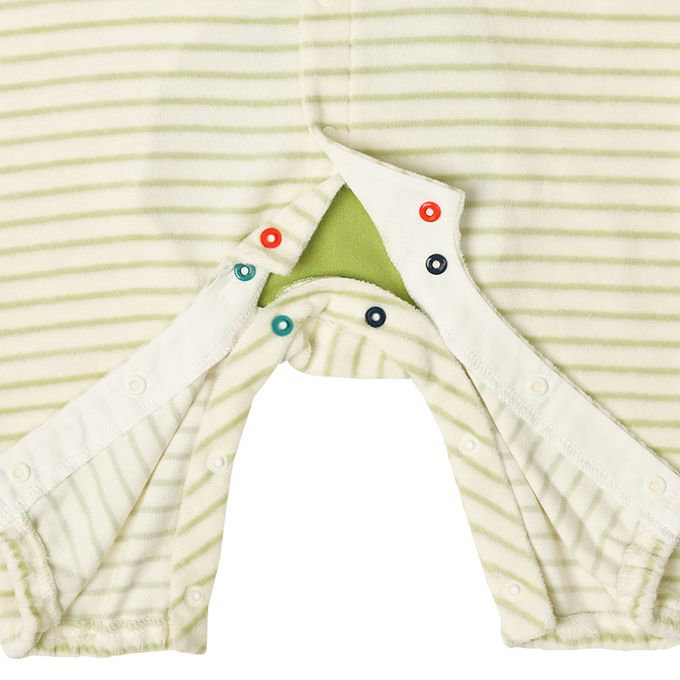 akachan honpo - 長袖兔裝-動物造型屁屁-綠色