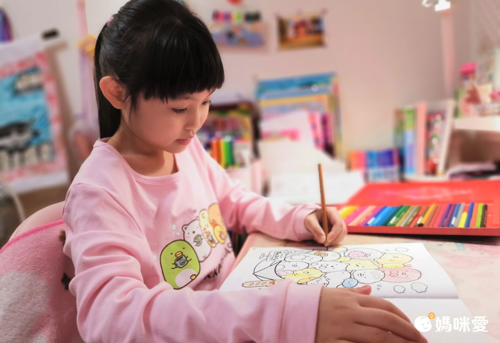 角落小夥伴 - 角落生物德絨內刷毛睡衣套裝-粉