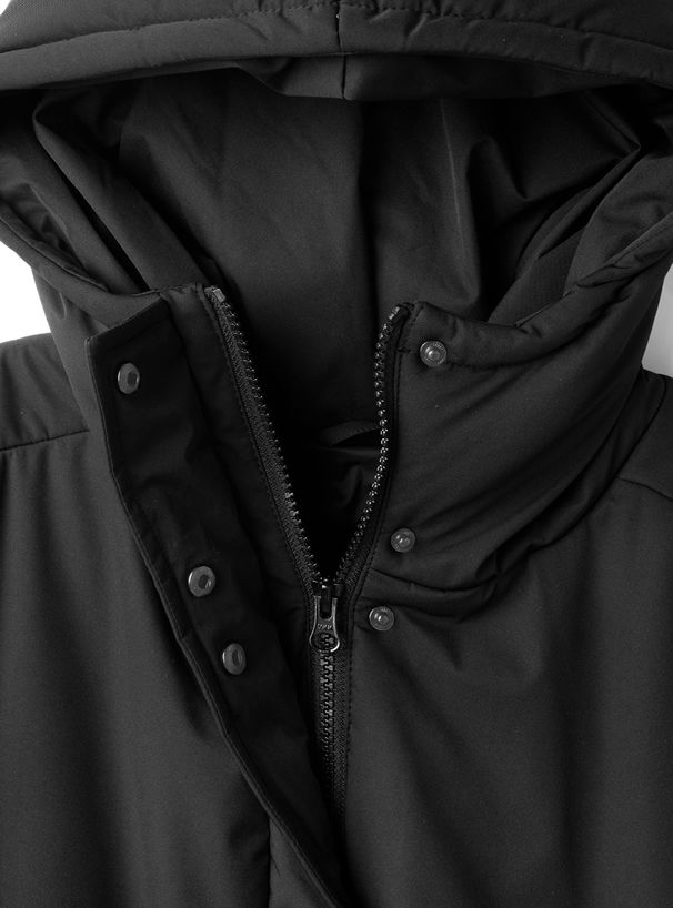 日本 GRL - 街頭感寬鬆鋪棉連帽外套-淺灰 (F)