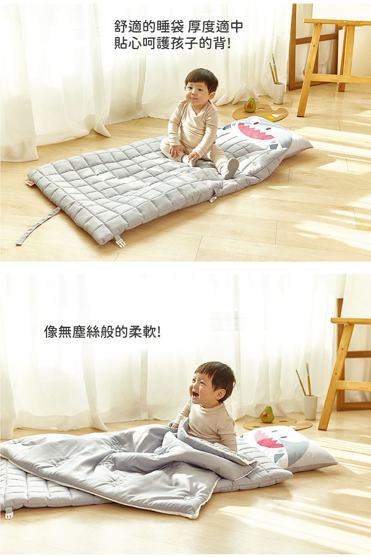 韓國 Hello HiZoo - 手工製莫代爾防蟎抗菌便攜式兒童睡袋(枕頭+睡墊+被子)-粉紅兔 (70x140cm)