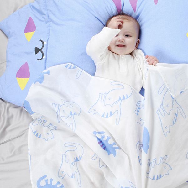 韓國Daby - 小怪獸純棉紗布包巾-酷貓