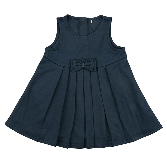 akachan honpo - 百褶洋裝-素面-深藍色