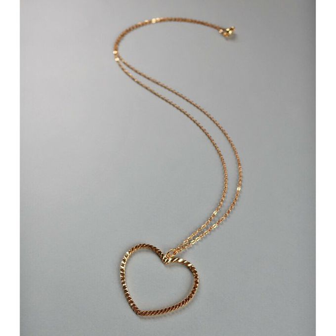 日本 Melody Accessory - 典雅心型2way長項鍊/眼鏡鍊-金