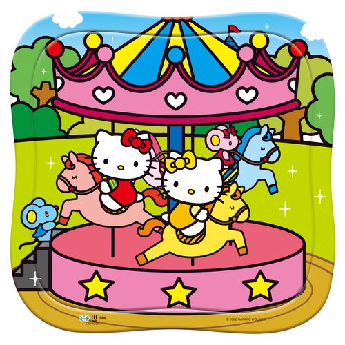 HELLO KITTY旋轉木馬42片拼圖