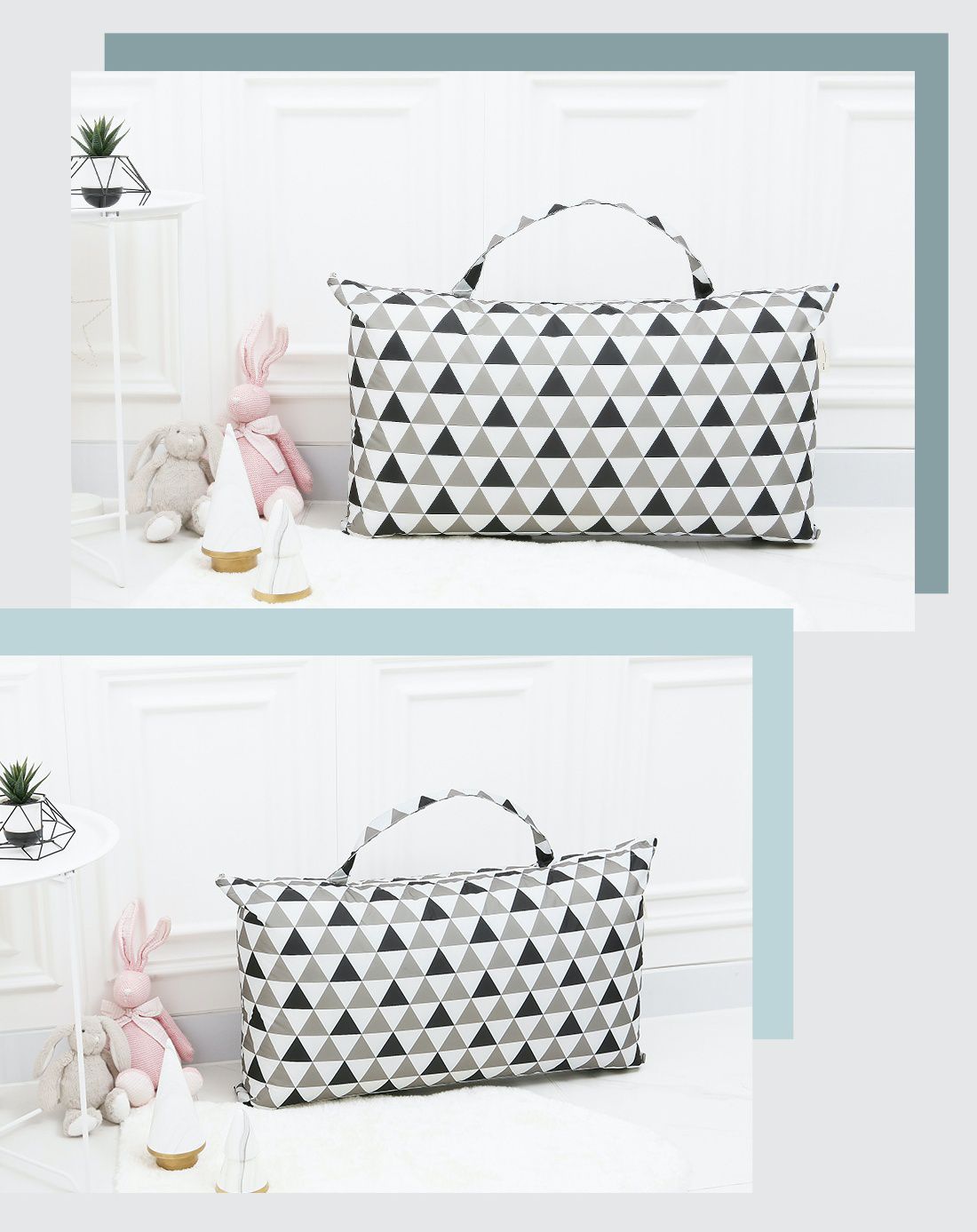 韓國 Coney Island - 加大版防水睡袋收納袋-時尚幾何 (81.5*42.5*11cm)