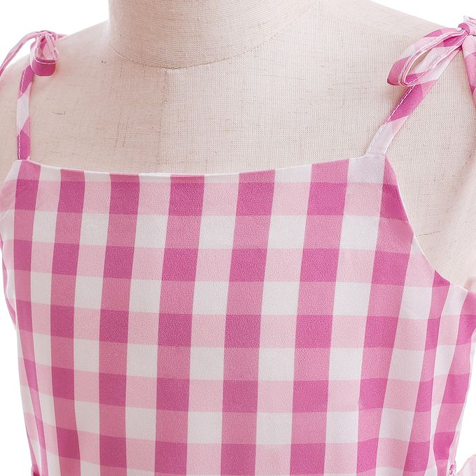 love, charlotte - 電影風芭比風格洋裝組-洋裝+髮飾-粉白色